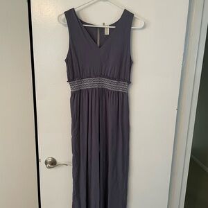 Purple jumpsuit empire waist size juniors Large